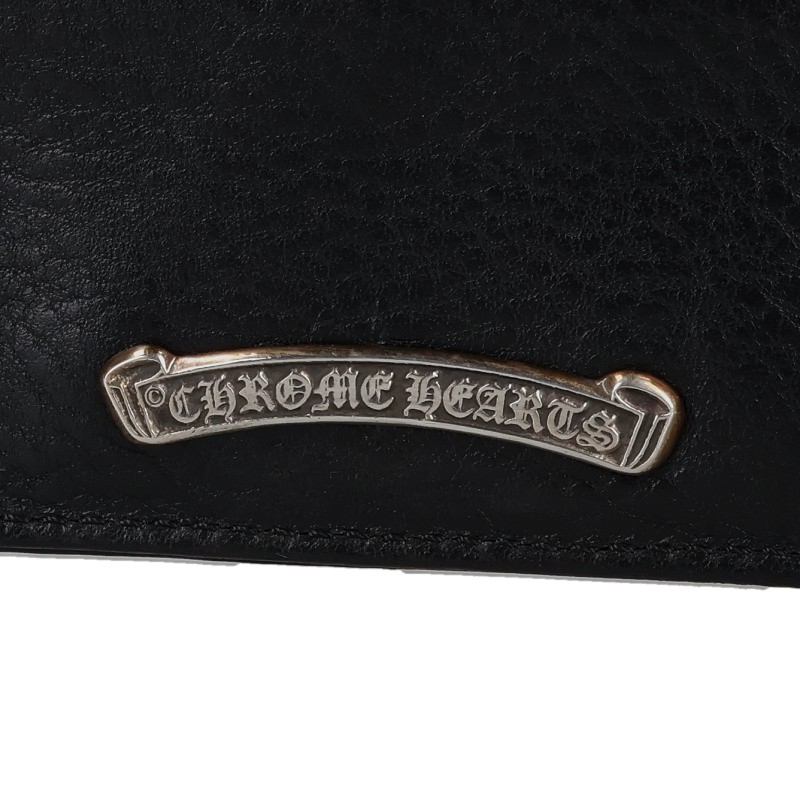 Chrome Hearts Double Side Leather Case Black Size ONE SIZE