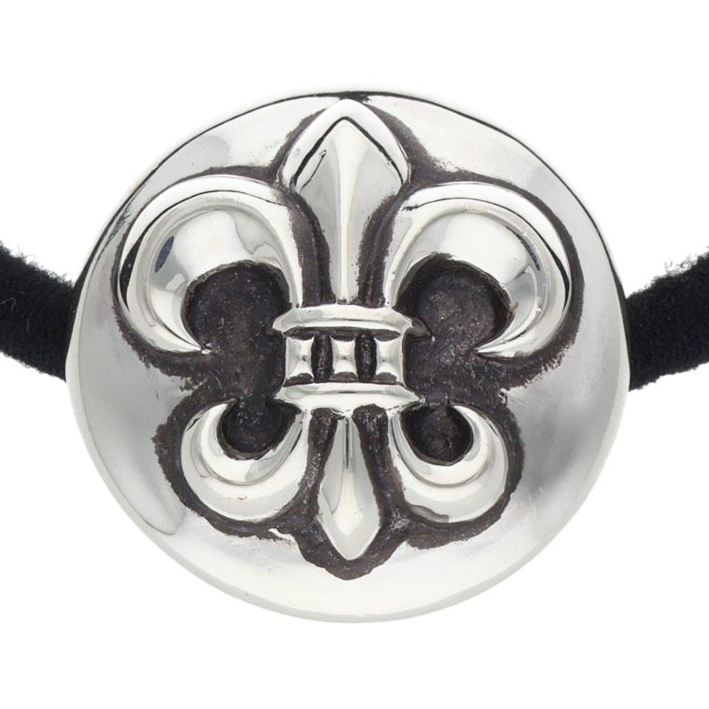 Chrome Hearts BS Fleur Button Silver Hair Tie Size ONE SIZE