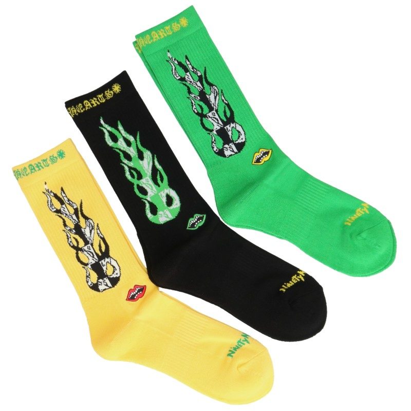 Chrome Hearts FOTI Chomper 3-Pack Cotton Blend Socks Size M