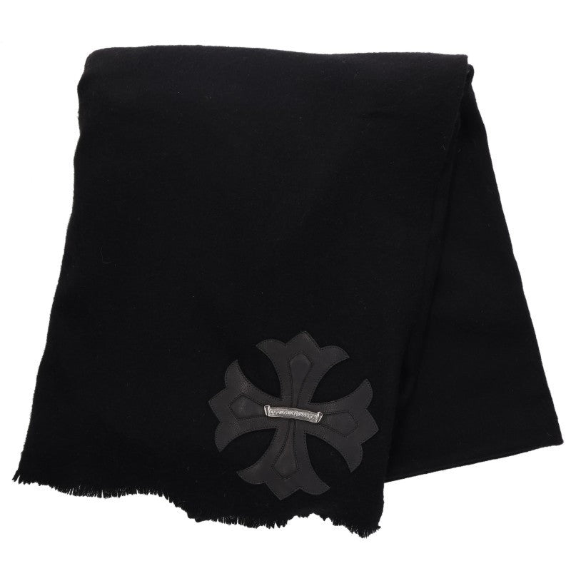 Chrome Hearts CH Plus Leather Cashmere Blanket Size ONE SIZE
