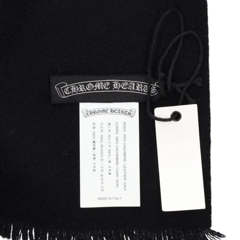 Chrome Hearts CH Plus Leather Cashmere Blanket Size ONE SIZE