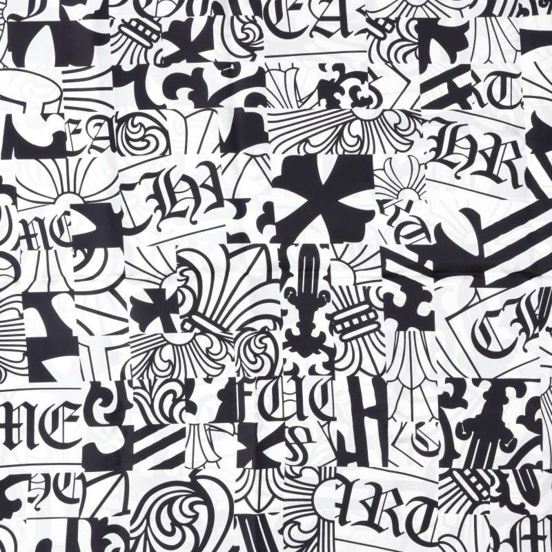 Chrome Hearts Logo Print Scarf Black/White Size ONE SIZE