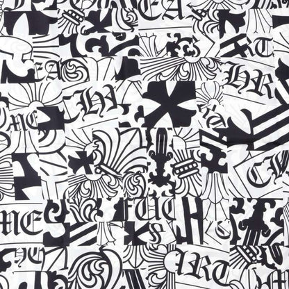 Chrome Hearts Logo Print Scarf Black/White Size ONE SIZE