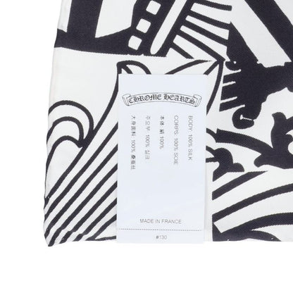 Chrome Hearts Logo Print Scarf Black/White Size ONE SIZE