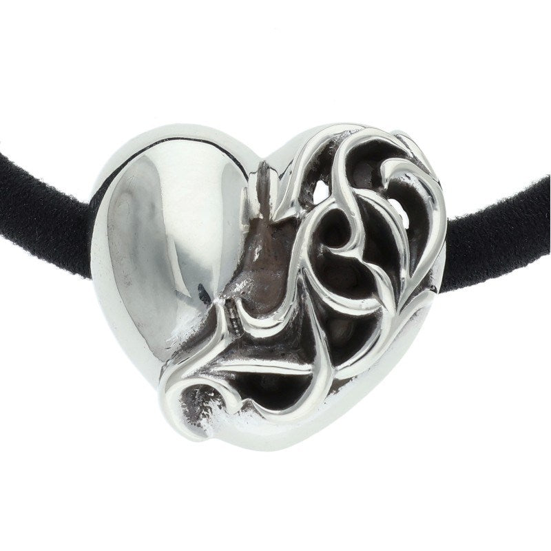Chrome Hearts Heart Button Hair Tie Silver Size ONE SIZE