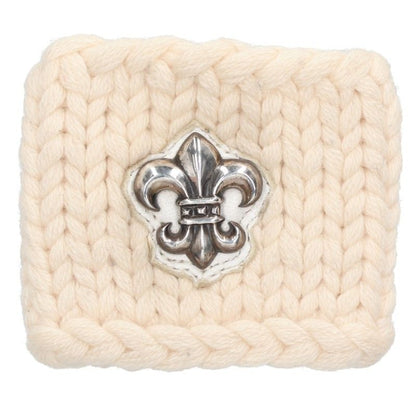 Chrome Hearts BS Flare Leather Wristband White Size ONE SIZE