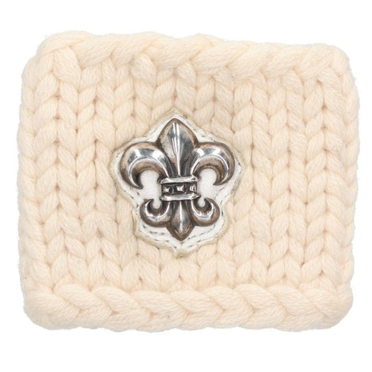 Chrome Hearts BS Flare Leather Wristband White Size ONE SIZE