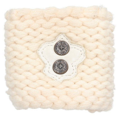 Chrome Hearts BS Flare Leather Wristband White Size ONE SIZE