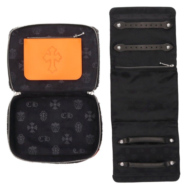 Chrome Hearts Hair Calf Leather Jewelry Case