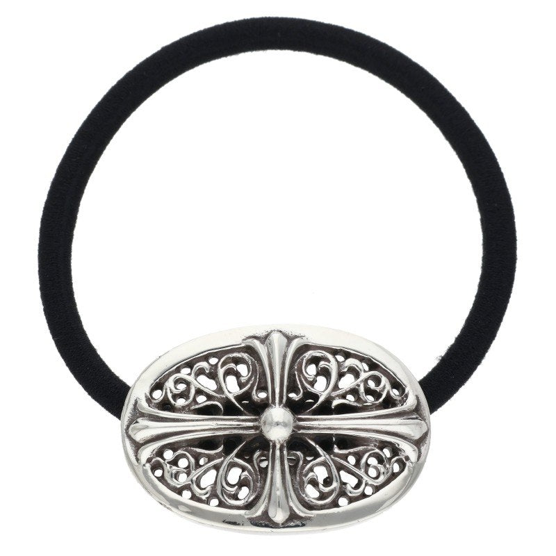 Chrome Hearts HAIRBAND TNY OVL Silver/Black Concho
