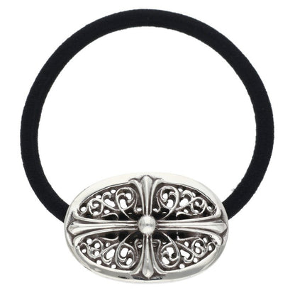 Chrome Hearts HAIRBAND TNY OVL Silver/Black Concho