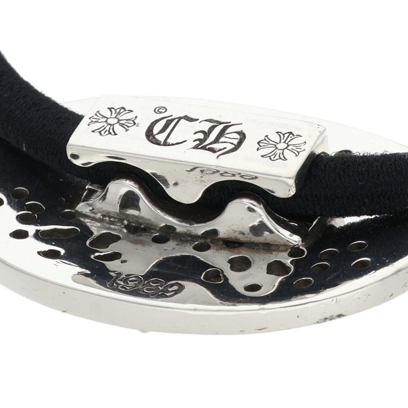 Chrome Hearts HAIRBAND TNY OVL Silver/Black Concho