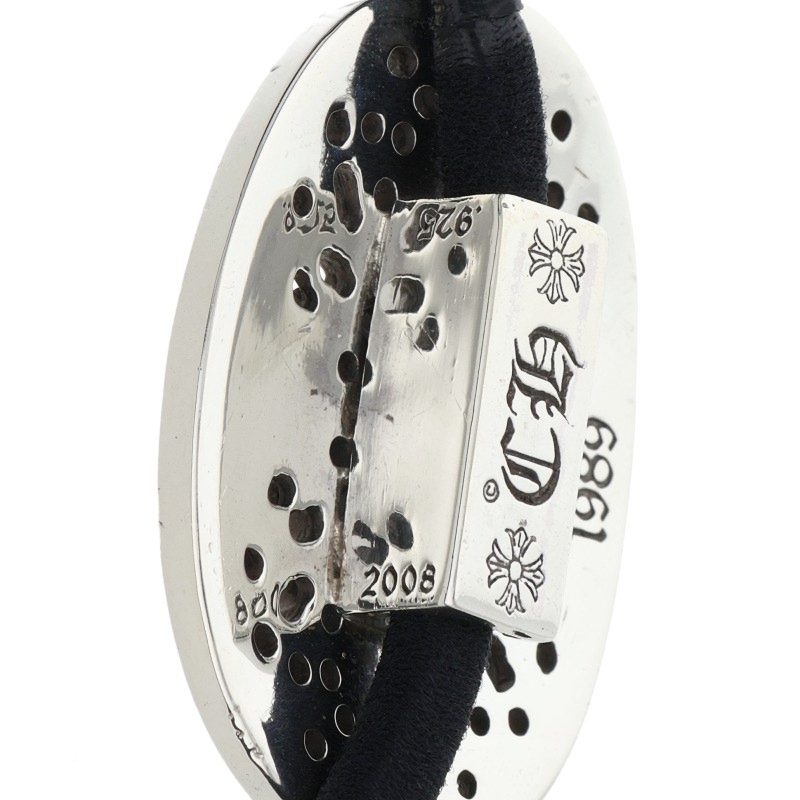 Chrome Hearts HAIRBAND TNY OVL Silver/Black Concho