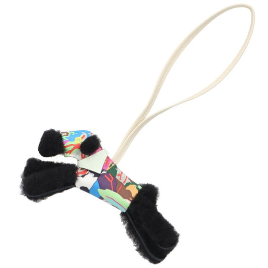 HERMES Buddy Aloha Agneau Milo Charm Black Multi