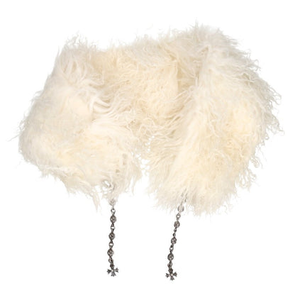 Chrome Hearts Floral Ball CH Plus Charm Fur Muffler
