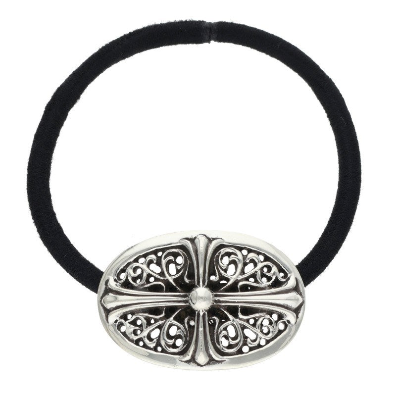 Chrome Hearts Classic Oval Silver Concho Hair Tie