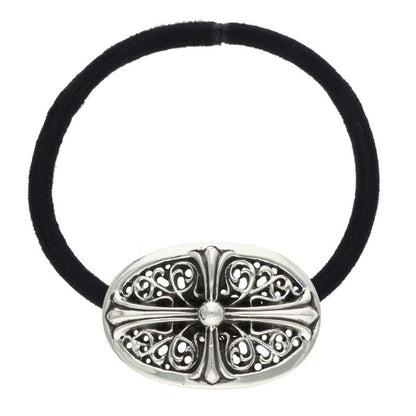 Chrome Hearts Classic Oval Silver Concho Hair Tie
