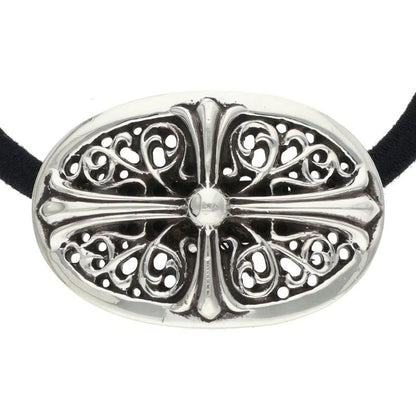 Chrome Hearts Classic Oval Silver Concho Hair Tie