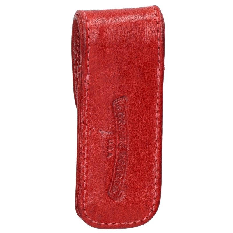 Chrome Hearts Toothpick Case Red Silver Leather