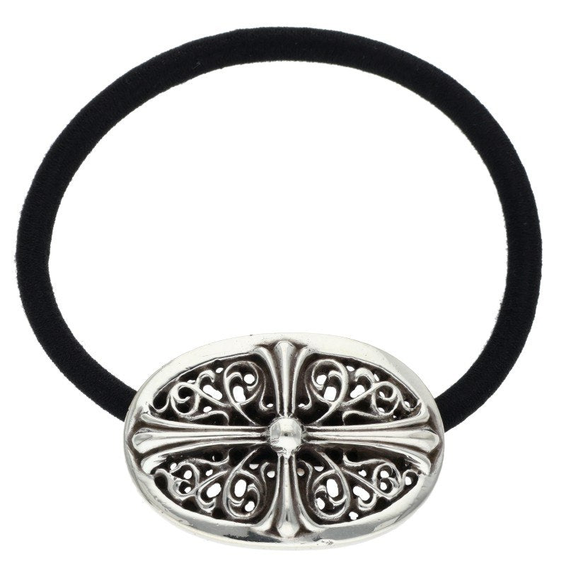Chrome Hearts HAIRBAND TNY OVL Silver/Black Concho