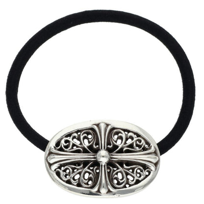 Chrome Hearts HAIRBAND TNY OVL Silver/Black Concho