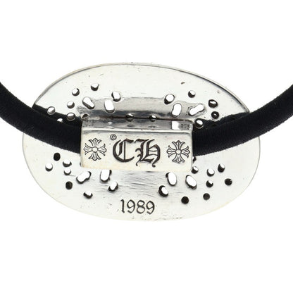Chrome Hearts HAIRBAND TNY OVL Silver/Black Concho