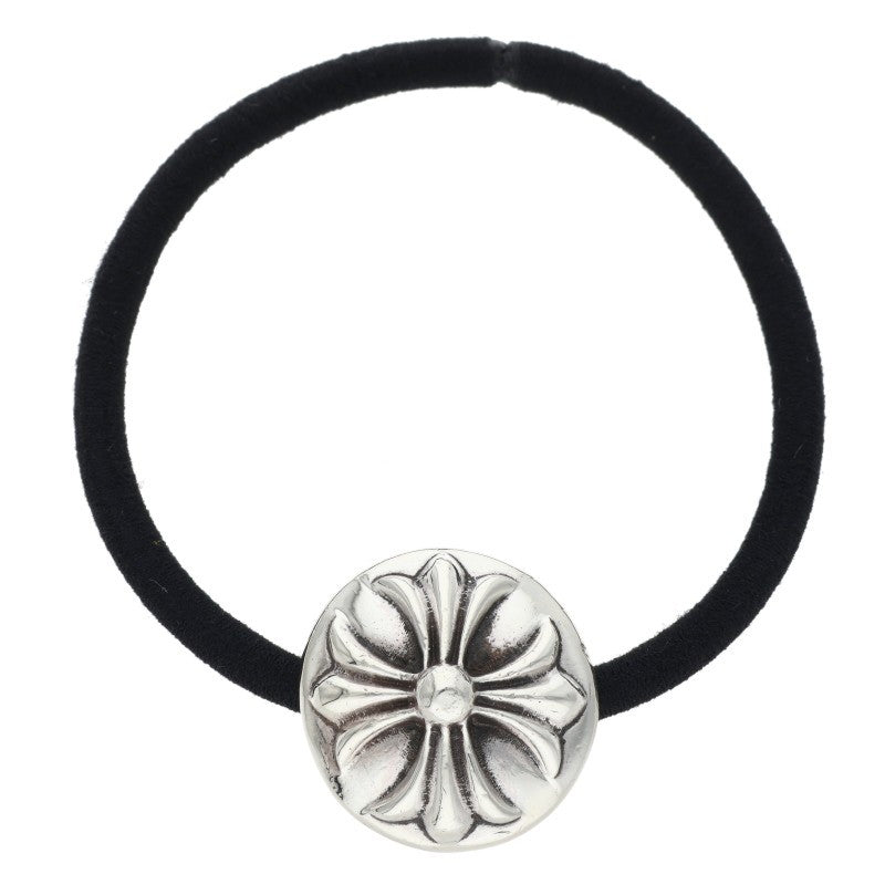 Chrome Hearts Silver Cross Ball Button Hair Tie
