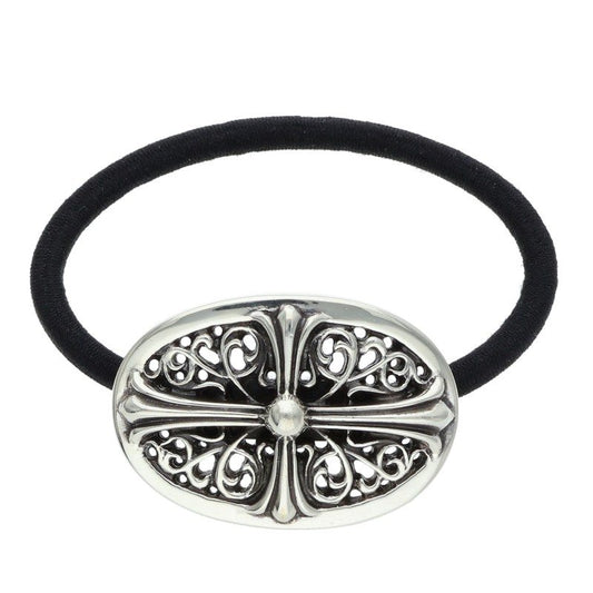 Chrome Hearts Classic Oval Hair Tie Concho Silver
