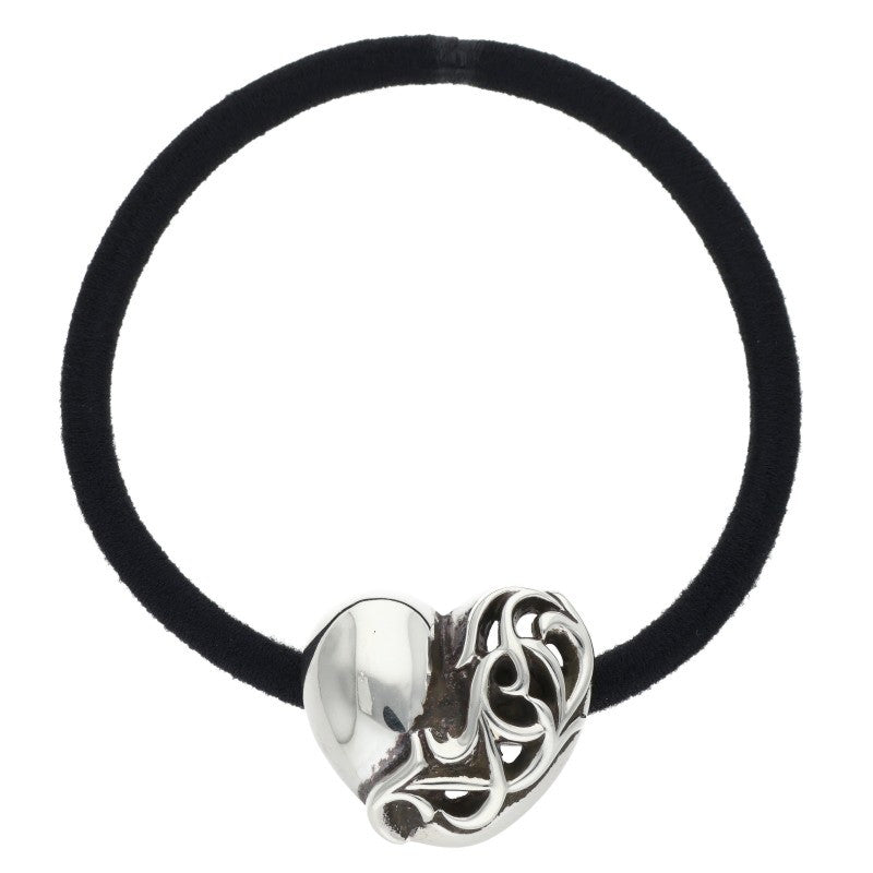 Chrome Hearts Heart Button Silver Concho Hair Tie