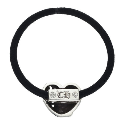 Chrome Hearts Heart Button Silver Concho Hair Tie