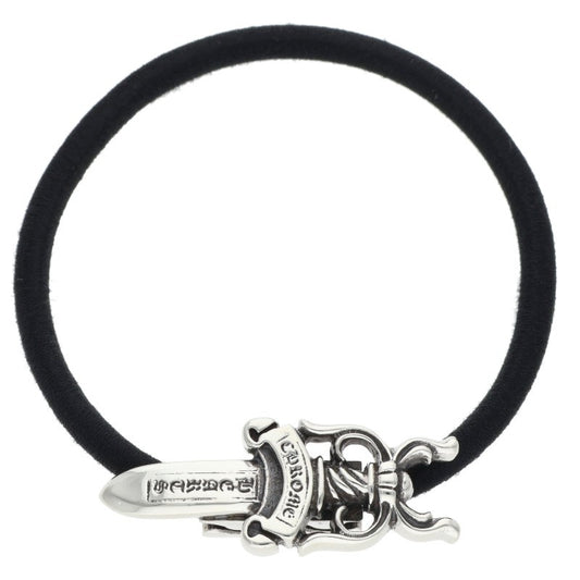 Chrome Hearts Dagger Button Silver Hair Tie