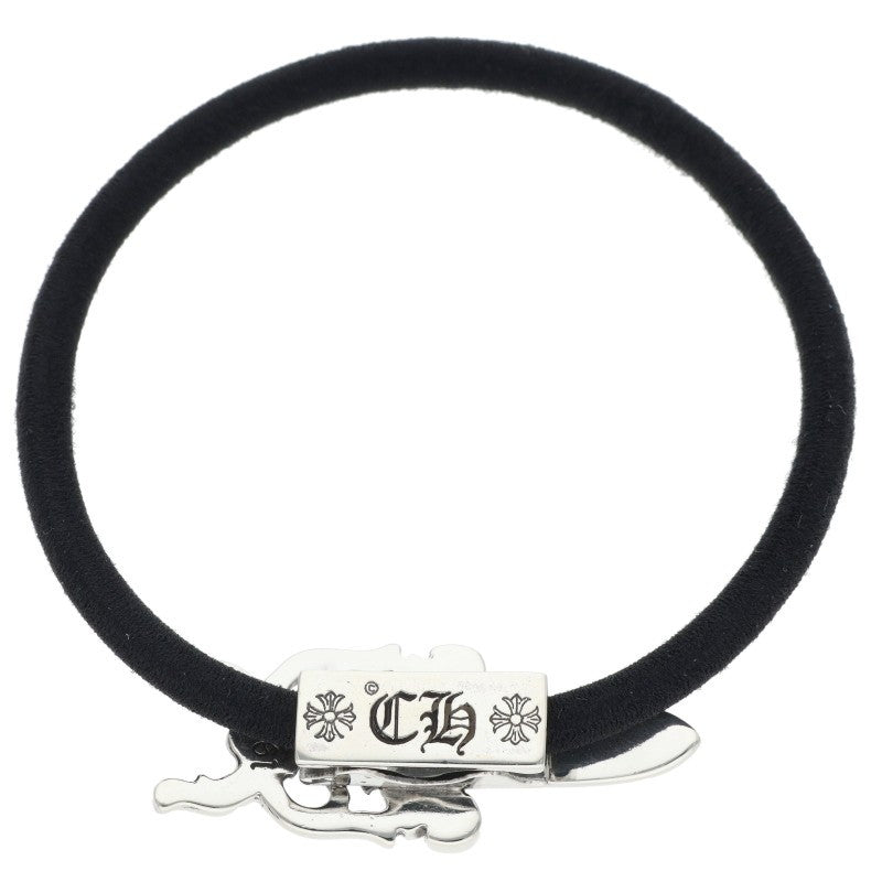 Chrome Hearts Dagger Button Silver Hair Tie
