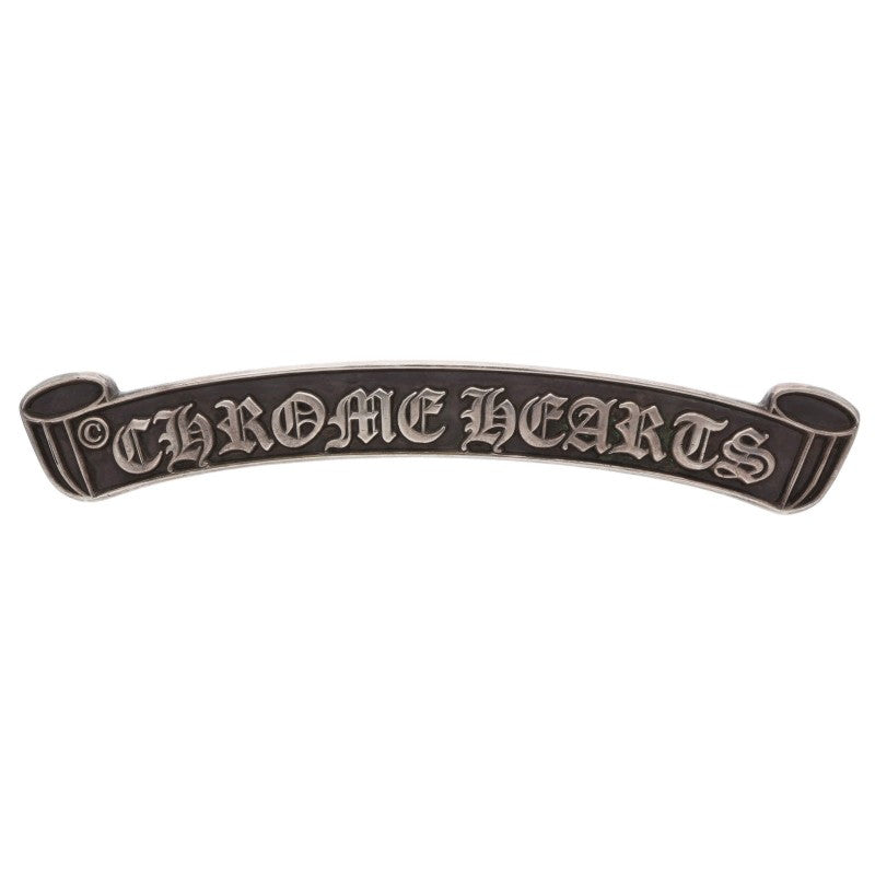 Chrome Hearts Scroll Label Plate Display Object Silver