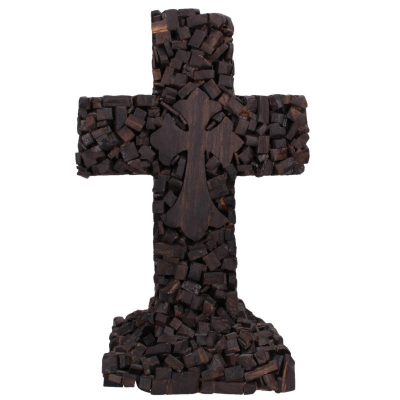 Chrome Hearts Ebony Wood Cross Ornament Multi