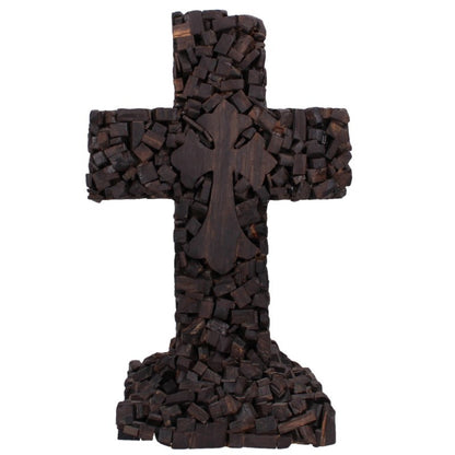 Chrome Hearts Ebony Wood Cross Ornament Multi