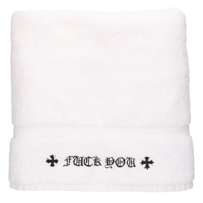Chrome Hearts Logo Design Cotton Beach Towel White