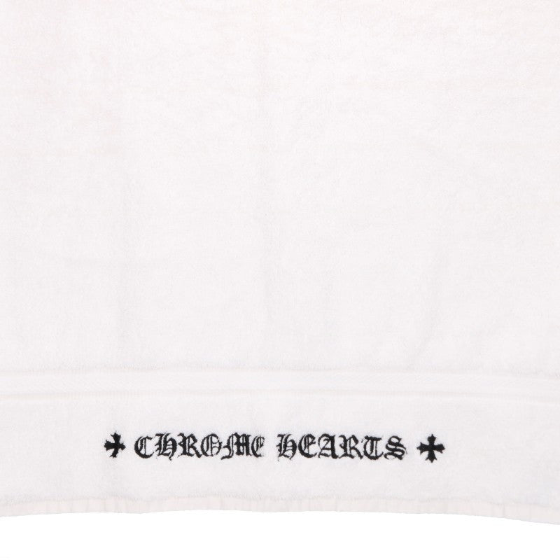 Chrome Hearts Logo Design Cotton Beach Towel White