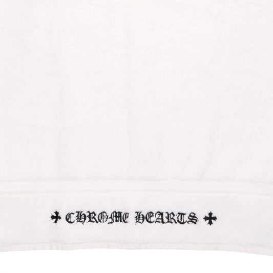 Chrome Hearts Logo Design Cotton Beach Towel White