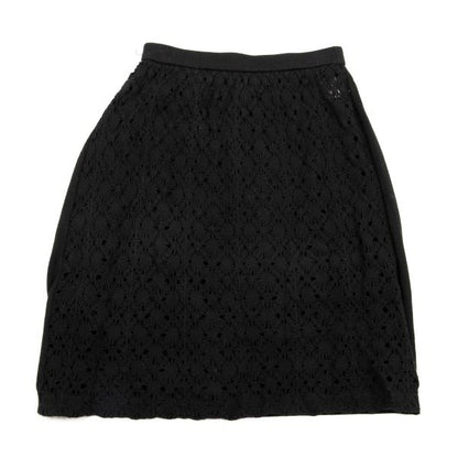 Yohji Yamamoto FEMME Cotton Knit Panel Skirt Black Size M