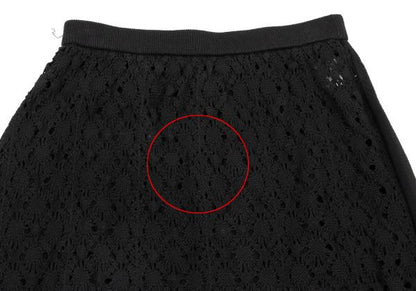 Yohji Yamamoto FEMME Cotton Knit Panel Skirt Black Size M