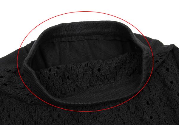 Yohji Yamamoto FEMME Cotton Knit Panel Skirt Black Size M