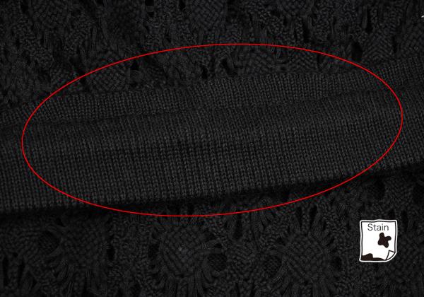 Yohji Yamamoto FEMME Cotton Knit Panel Skirt Black Size M