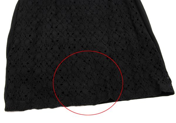Yohji Yamamoto FEMME Cotton Knit Panel Skirt Black Size M