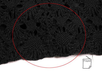 Yohji Yamamoto FEMME Cotton Knit Panel Skirt Black Size M