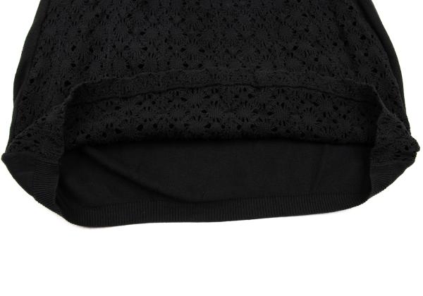 Yohji Yamamoto FEMME Cotton Knit Panel Skirt Black Size M