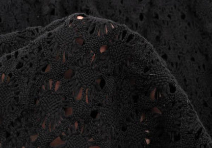 Yohji Yamamoto FEMME Cotton Knit Panel Skirt Black Size M