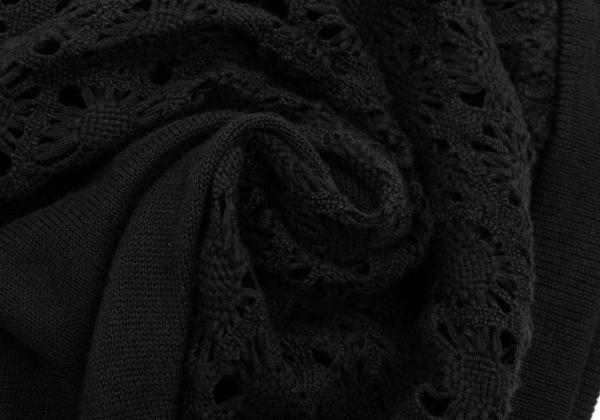 Yohji Yamamoto FEMME Cotton Knit Panel Skirt Black Size M