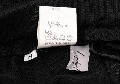 Yohji Yamamoto FEMME Cotton Knit Panel Skirt Black Size M