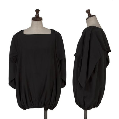 Yohji Yamamoto FEMME Rayon Drawstring Blouse Black Size M