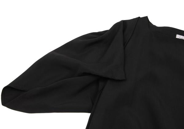 Yohji Yamamoto FEMME Rayon Drawstring Blouse Black Size M